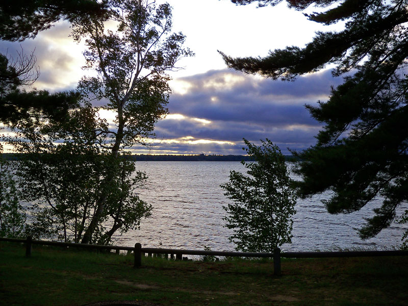 indian lake sunset